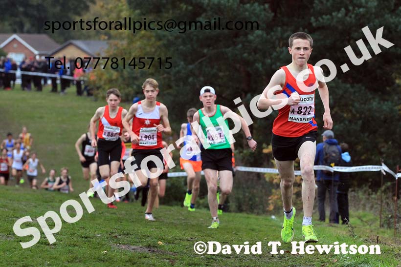 Boys Under-15s, 2022 National Cross Country Relays, Berry Hill Park, Mansfield.  Photo: David T. Hewitson/Sports for All Pics